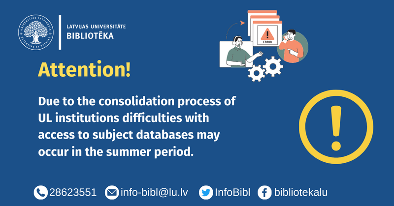 During the summer period, access to journal databases and other e-resources may be interrupted