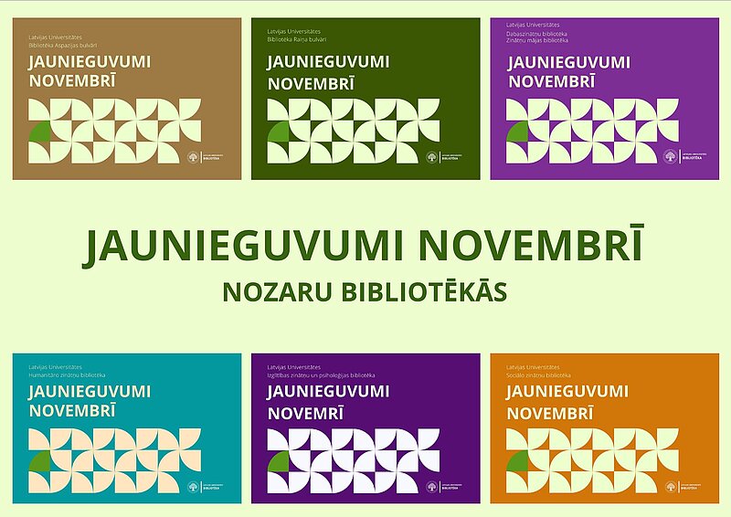 Bibliotēkas jaunieguvumi novembrī