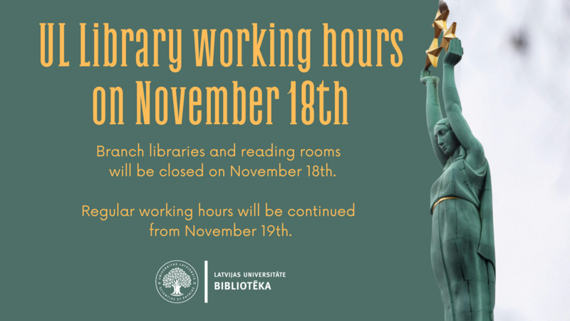 UL library working hours on November 18th