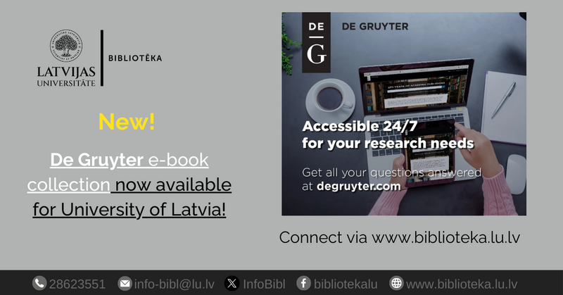 An extensive De Gruyter e-book collection now available in the University of Latvia